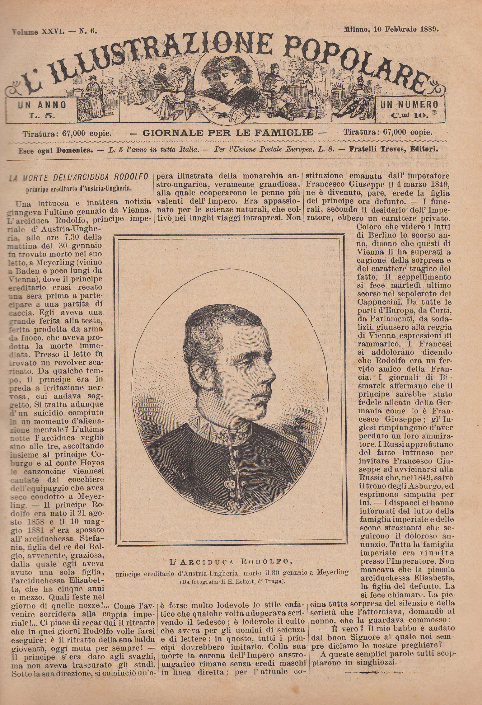 L'Illustrazione Popolare 10.2.1889 L'Illustrazione Popolare 10.2.1889