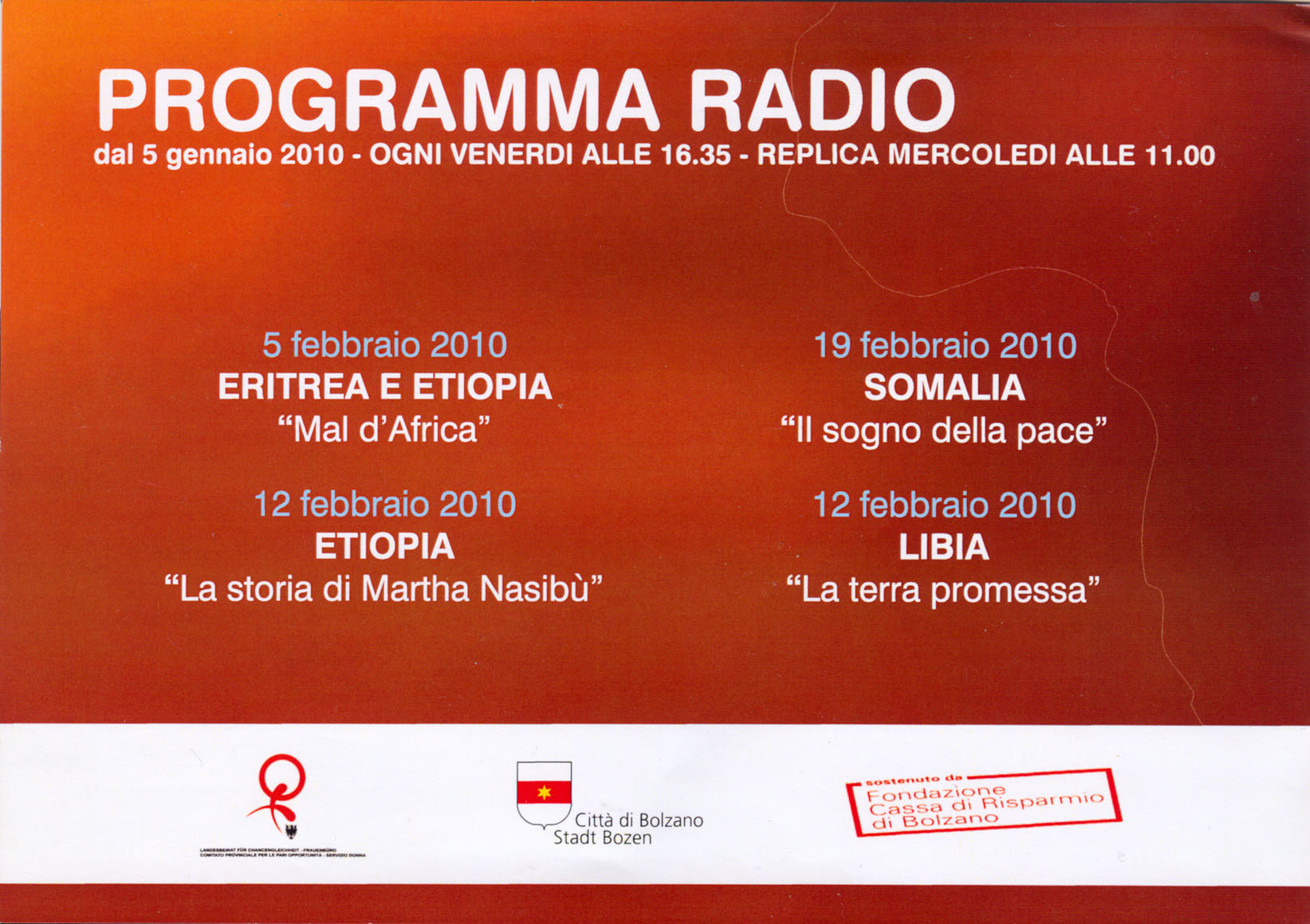 Associazione Donne Nissà 2010 Associazione Donne Nissà 2010