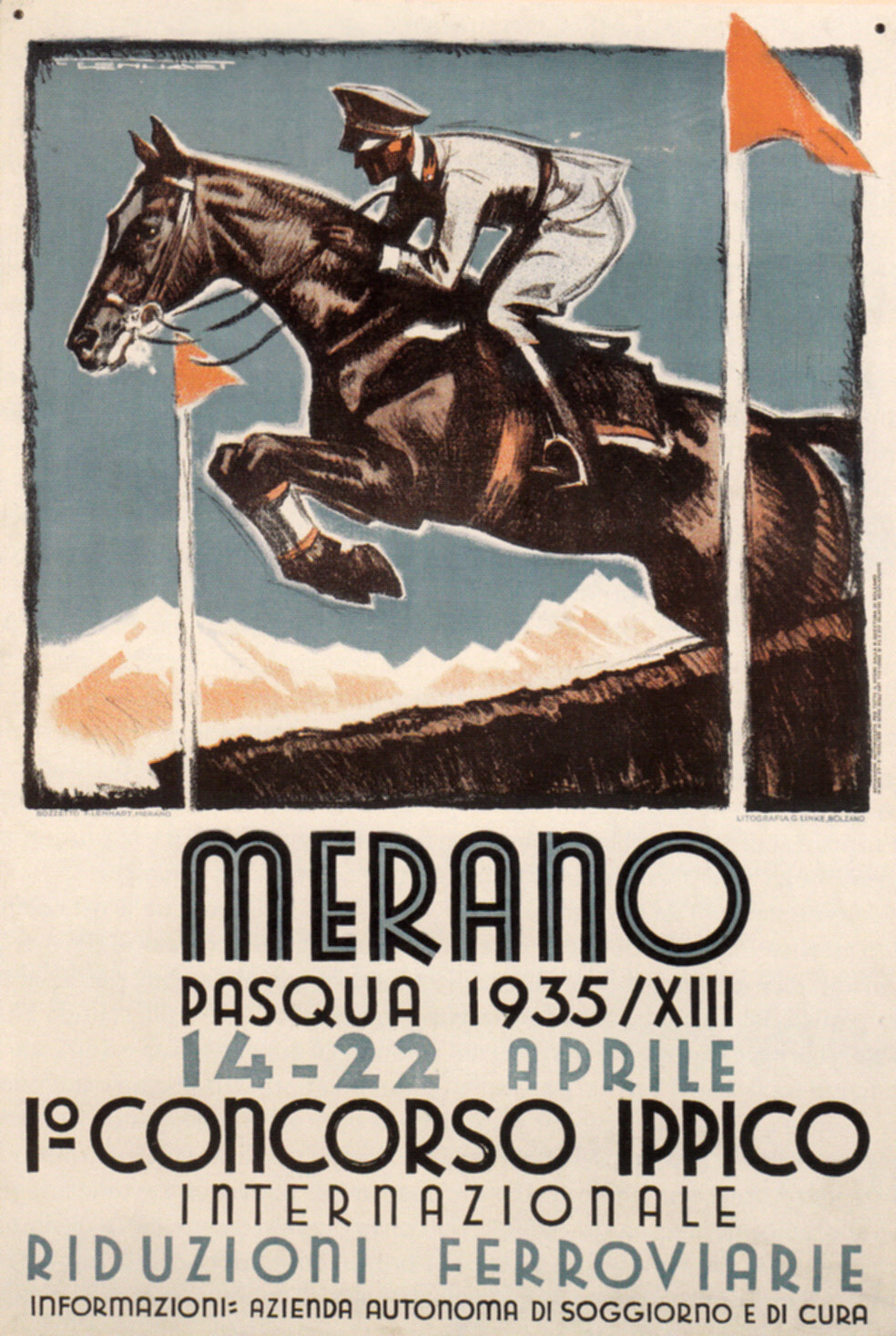 Manifesto di Franz Lenhart 1935 (Touriseum, Merano) Manifesto di Franz Lenhart 1935 (Touriseum, Merano)