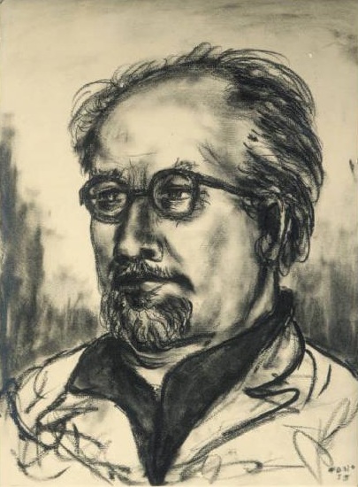 Egidio Meneghetti ritratto da Tono Zancanaro