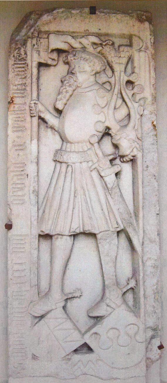 Lapide commemorativa commissionata nel 1407 da Oswald v. Wolkenstein (Bressanone) Lapide commemorativa commissionata nel 1407 da Oswald v. Wolkenstein (Bressanone)