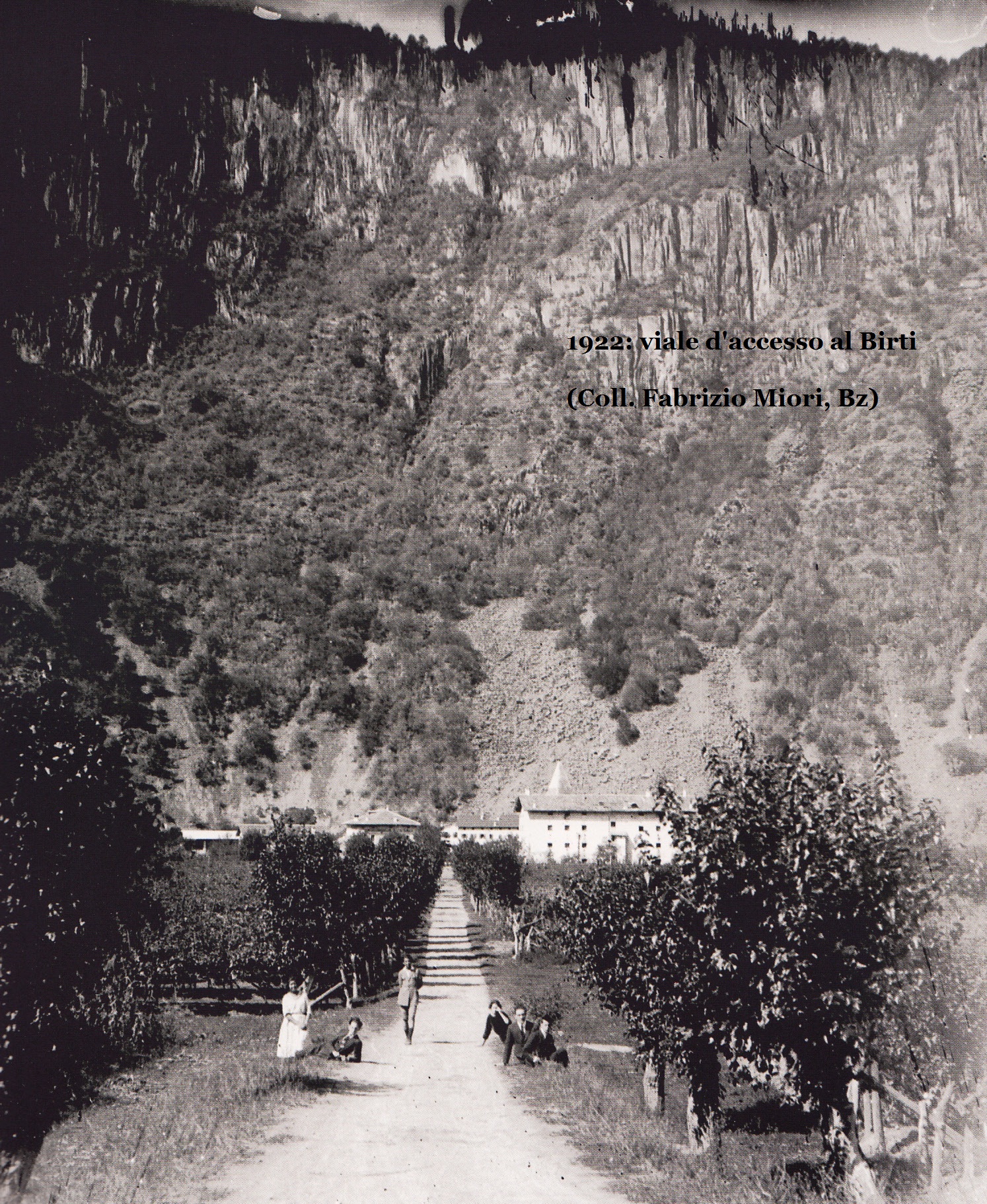 1922: viale d'accesso al Birti. Coll. Fabrizio Miori Bz